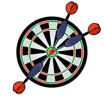 Target with darts Stock Illustration