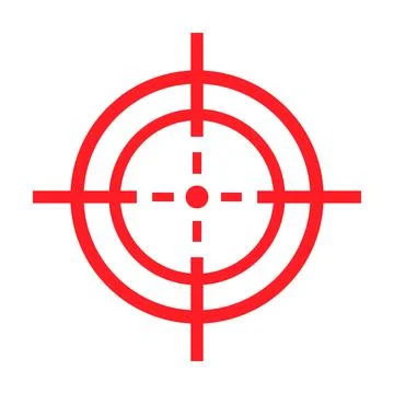 Target destination red icon. Stock Illustration