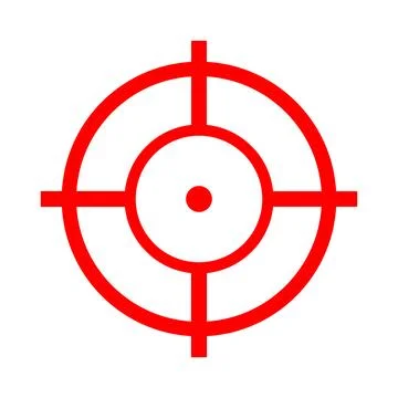 Target destination red icon. Stock Illustration