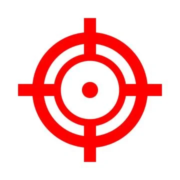 Target destination red icon. Stock Illustration