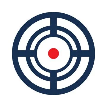 Target destination red icon. Stock Illustration