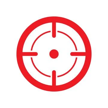 Target destination red icon. Stock Illustration