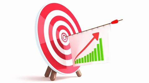 Target with develops graph sign loop video Stock Footage 32168661