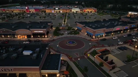 Target Dicks and modern anchor stores at retail suburban shopping mall in Stock Footage 203725591