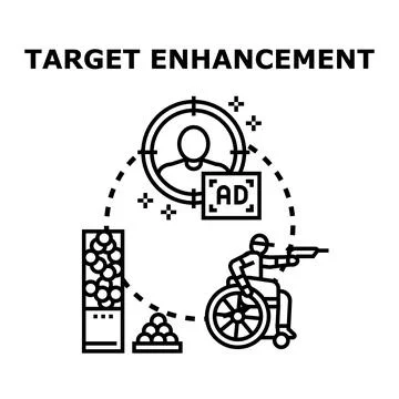 Target enhancement concept showing digital advertising strategy Stock Illustration
