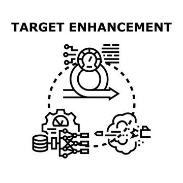 Target enhancement process for data analysis and optimization Stock Illustration
