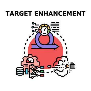 Target enhancement process for data analysis and optimization Stock Illustration