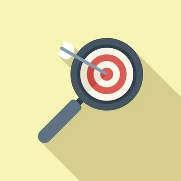 Target evolution net icon flat vector. Seo website 库存插图