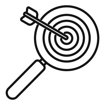 Target evolution net icon outline vector. Seo website Illustrazione stock