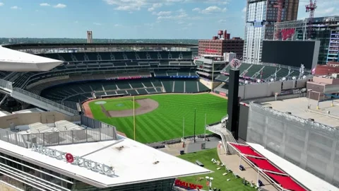 Target Field is a MLB baseball stadium home to the Minnesota Twins in Stock Footage 250166909
