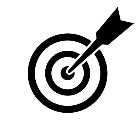 Target flat icon. Dartboard icon. Target symbol for marketing and business Stock Illustration
