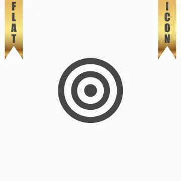 Target flat icon Stock Illustration