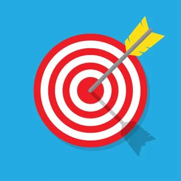 Target flat icon. Stock Illustration