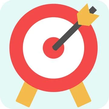 Target flat icon Stock Illustration