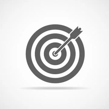 Target flat icon. Vector illustration Illustrazione stock