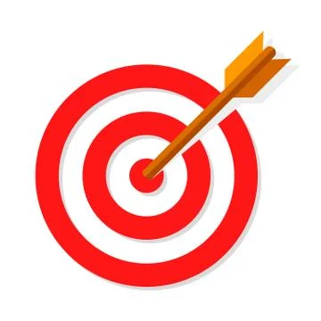 Target flat icon. Vector illustration Stock Illustration
