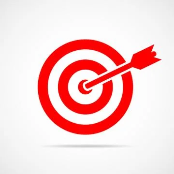 Target flat icon. Vector illustration Illustrazione stock