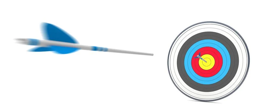 Target Flying Arrow Header Stock Illustration