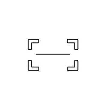 Target focus frame graphic line art with target area Stock Illustration