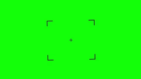 Target focus frame on green screen animation (Chroma key) Stock Footage 311788683