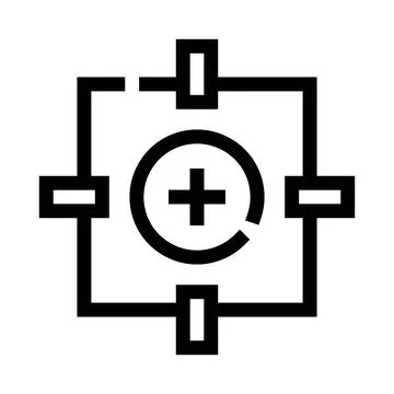 Target focus icon showing precision and objective alignment Stock Illustration
