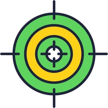 Target with focus vector icon isolated on white Stock Illustration