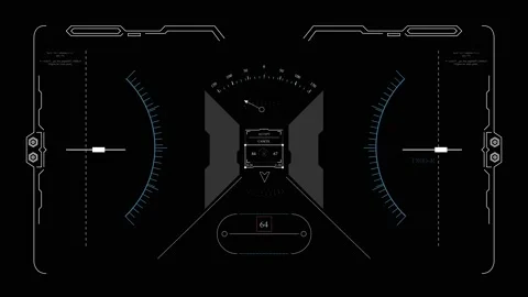 Target frame with hud elements. Stock Footage 201580610