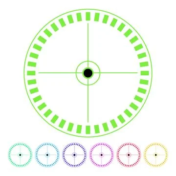 Target futuristic aim cartoon vector graphic Stock Illustration