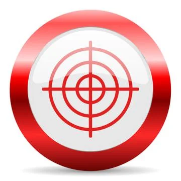 Target glossy web icon Stock Illustration
