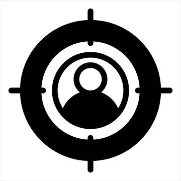 Target glyph icon vector illustration isolated on white background Stock Illustration