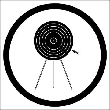 Target goal of black icon vector illustration Stock Illustration