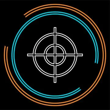 Target goal icon, target focus arrow, marketing aim Stock Illustration