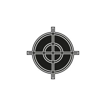 Target goal icon, target focus arrow, marketing aim Stock Illustration