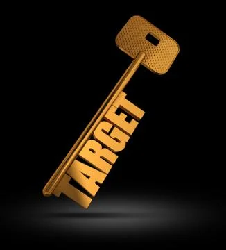 Target gold key 库存插图
