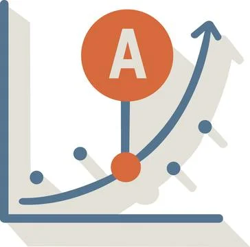 Target graph chart icon for analytics Stockillustratie