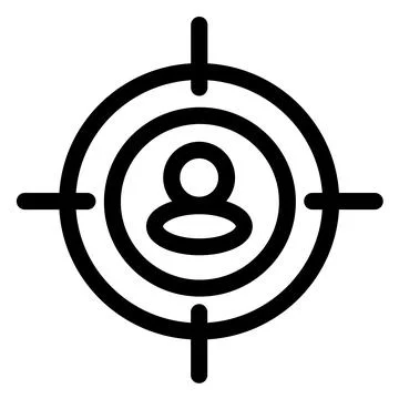 Target group - clean and modern ecommerce and online marketing icon 스톡 일러스트