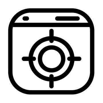 Target group - clean and modern ecommerce and online marketing icon Stockillustratie