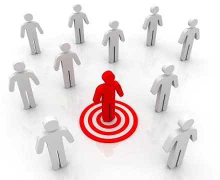 Target group concept 3d illustration Stock Illustration