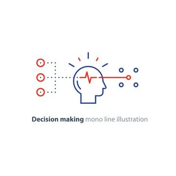 Target group, decision making, bias concept, choose options, creative thinkin Stock Illustration