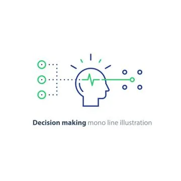 Target group, decision making, bias concept, choose options, creative thinkin イラスト素材
