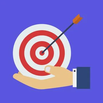 Target in hand illustrated Stock Illustration