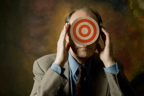 Target on head Stock Photos
