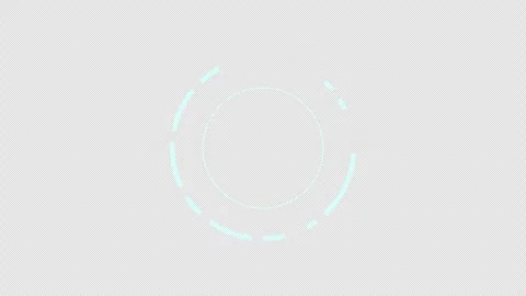 Target HUD element blue rings tapering seamless loop alpha channel 3d render. Video stock 289033384