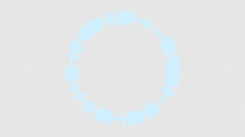 Target HUD element cyan ring moving seamless loop alpha channel 3d render. Video stock 289033539
