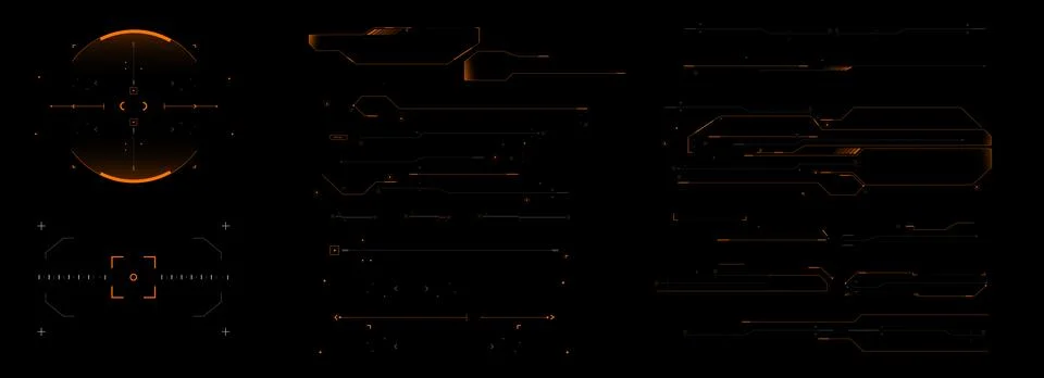 Target HUD Set Stock Illustration