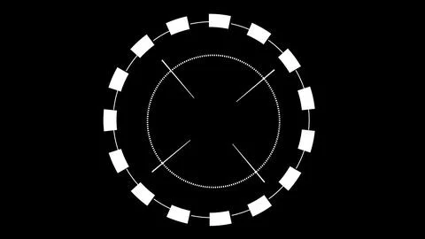 Target HUD technological futuristic elements. Sci Fi elements appearing and d Stock Illustration