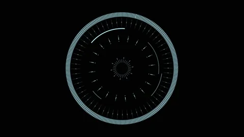 Target hud.Circular target animated element. Target interface	 Stock Footage 236773384
