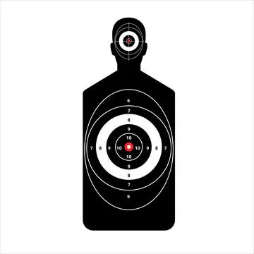 Target in human form for shooting range Stock Illustration