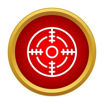 Target icon aiming objective bullseye crosshairs achieving goal Stock-Illustration