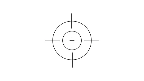 Target icon animation with white background Stock Footage 311316177